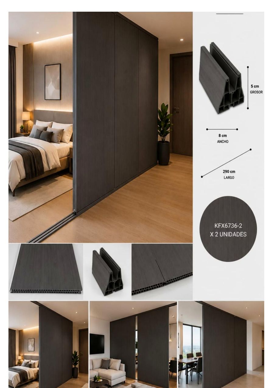 Panel Muro Divisor — KFX6736-2 (Grafito)